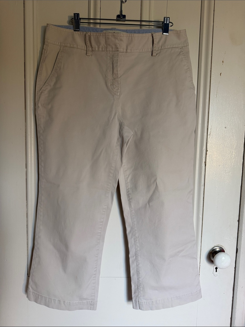 Tommy Hilfiger Cream Janie Fit Stretch Capri Pants
